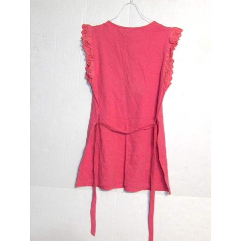 Cosmo & Company Pink Pullover Cap Sleeve Blouse Size Large
